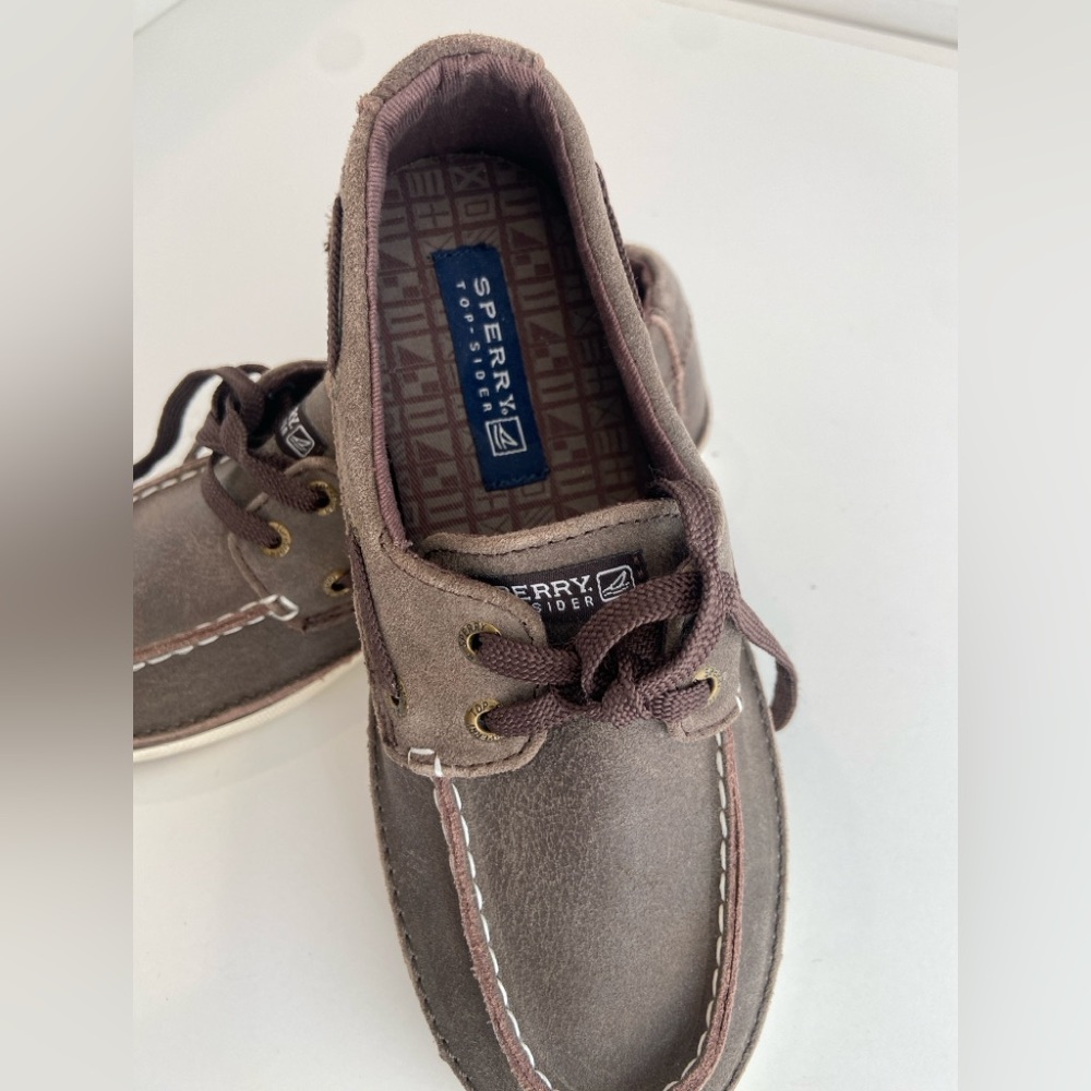 Boys Sperry Top-Sider leather boat shoes